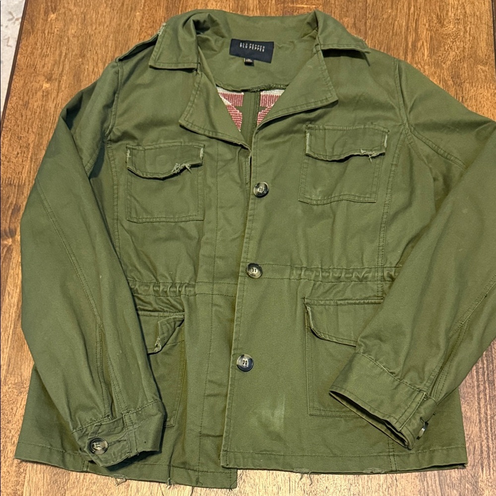 Blu Pepper Olive Military Jacket